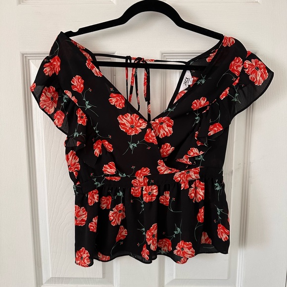 JACK by BB Dakota Poppy Flower Blouse - Picture 2 of 3